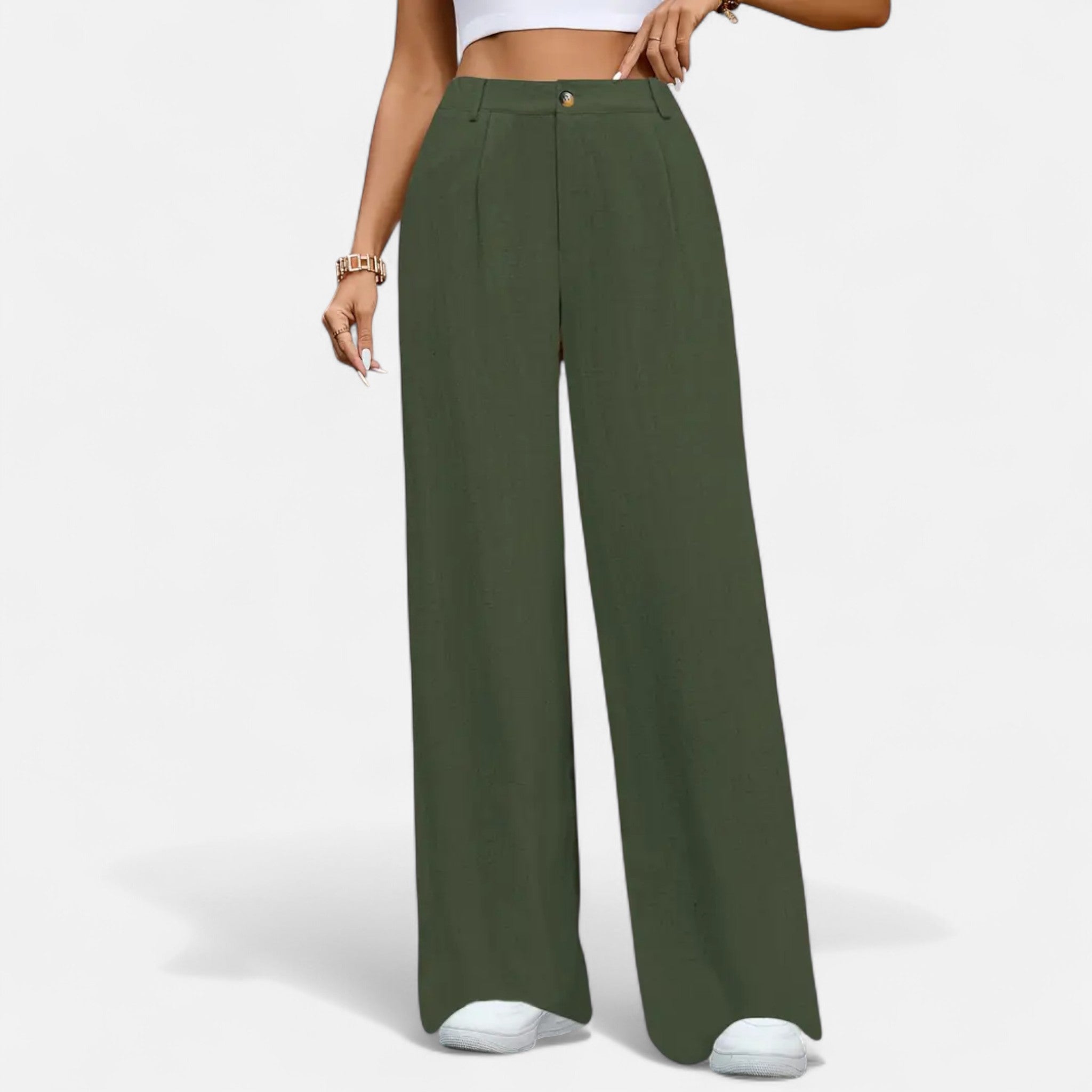 Belraes | Women’s Pleated Wide-Leg Trousers