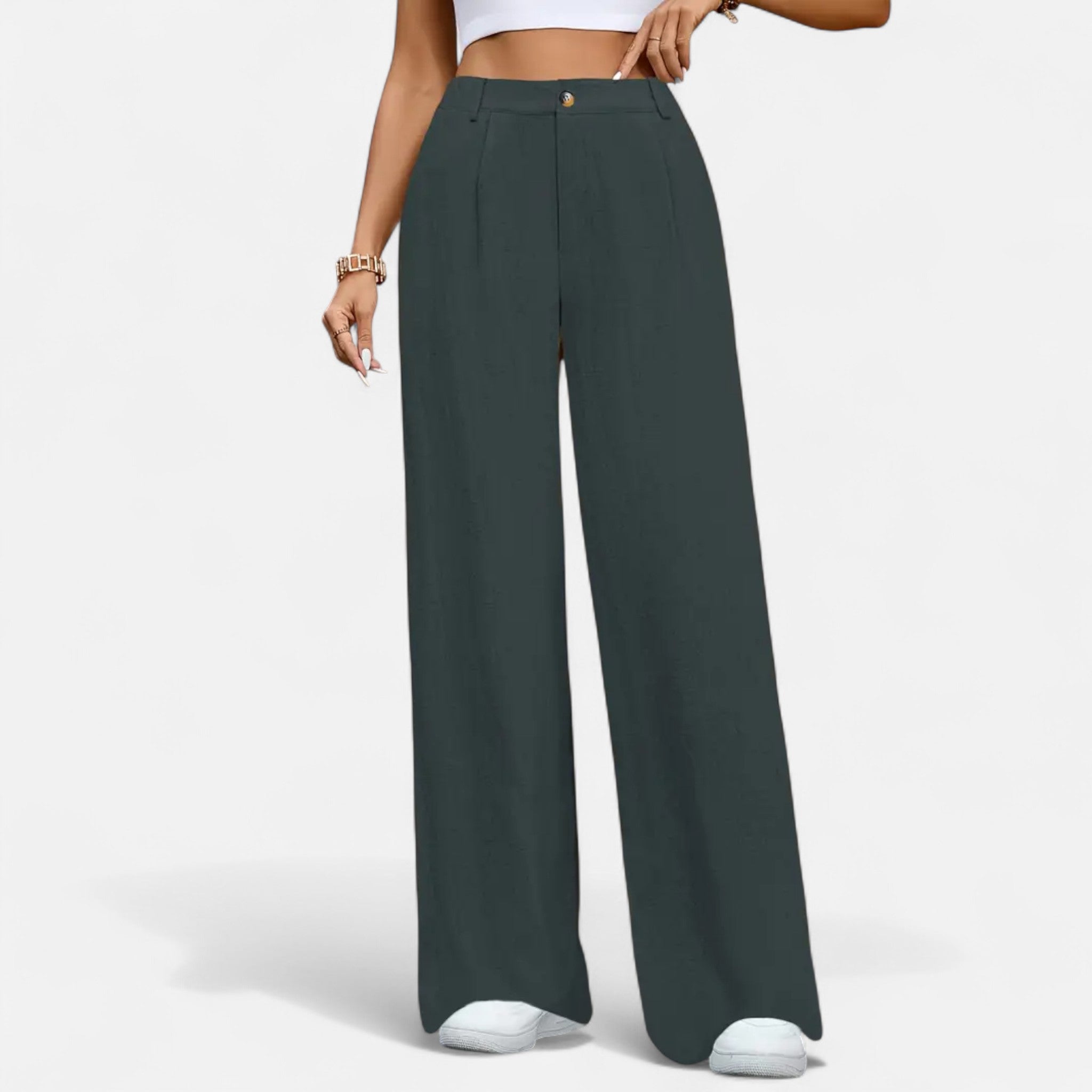 Belraes | Women’s Pleated Wide-Leg Trousers