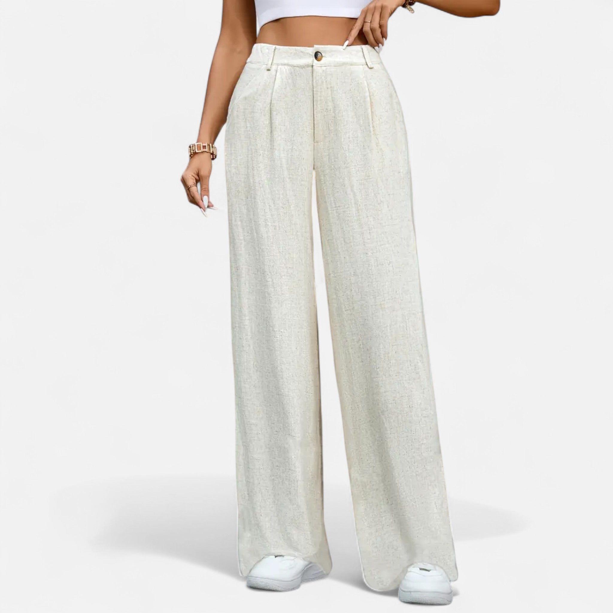 Belraes | Women’s Pleated Wide-Leg Trousers