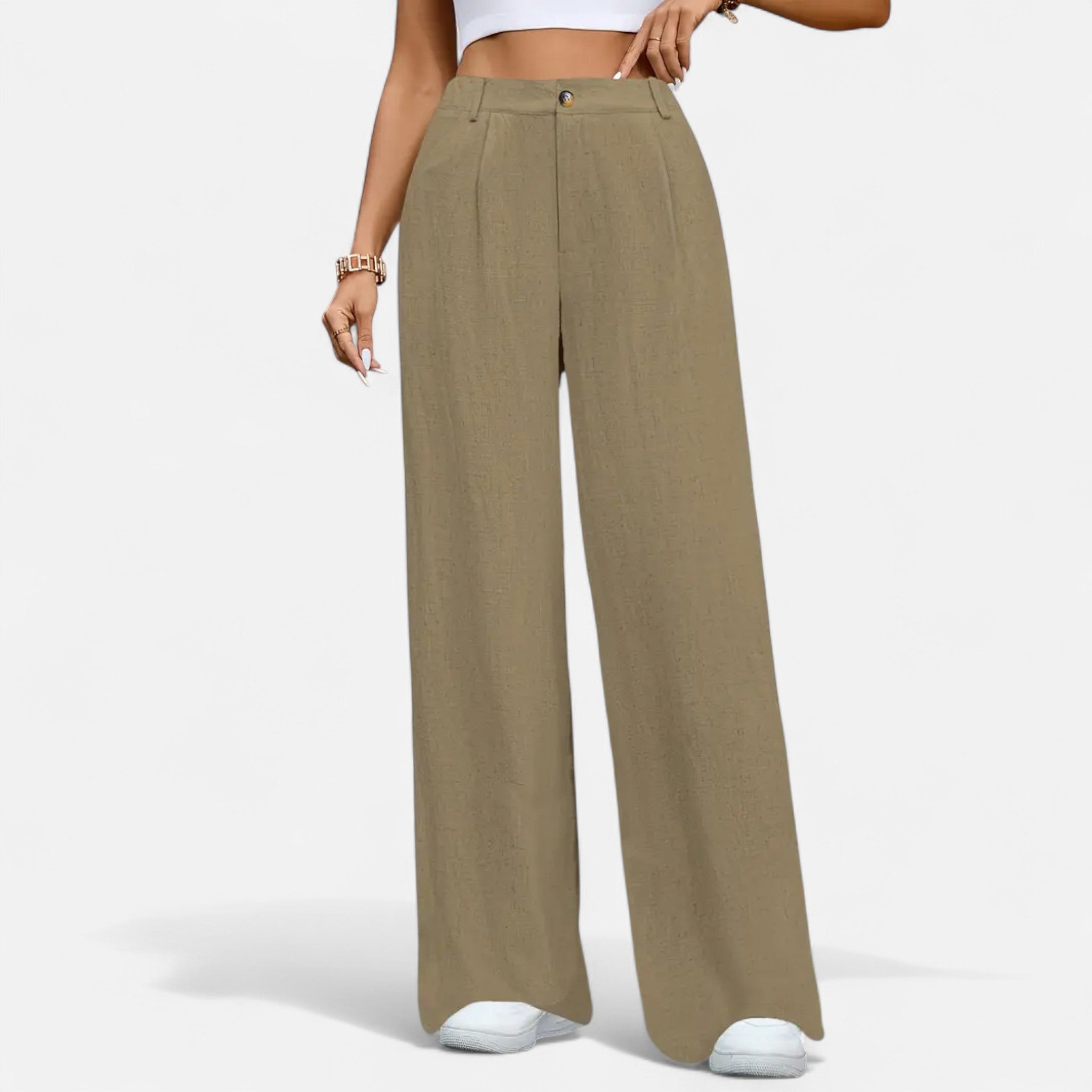 Belraes | Women’s Pleated Wide-Leg Trousers