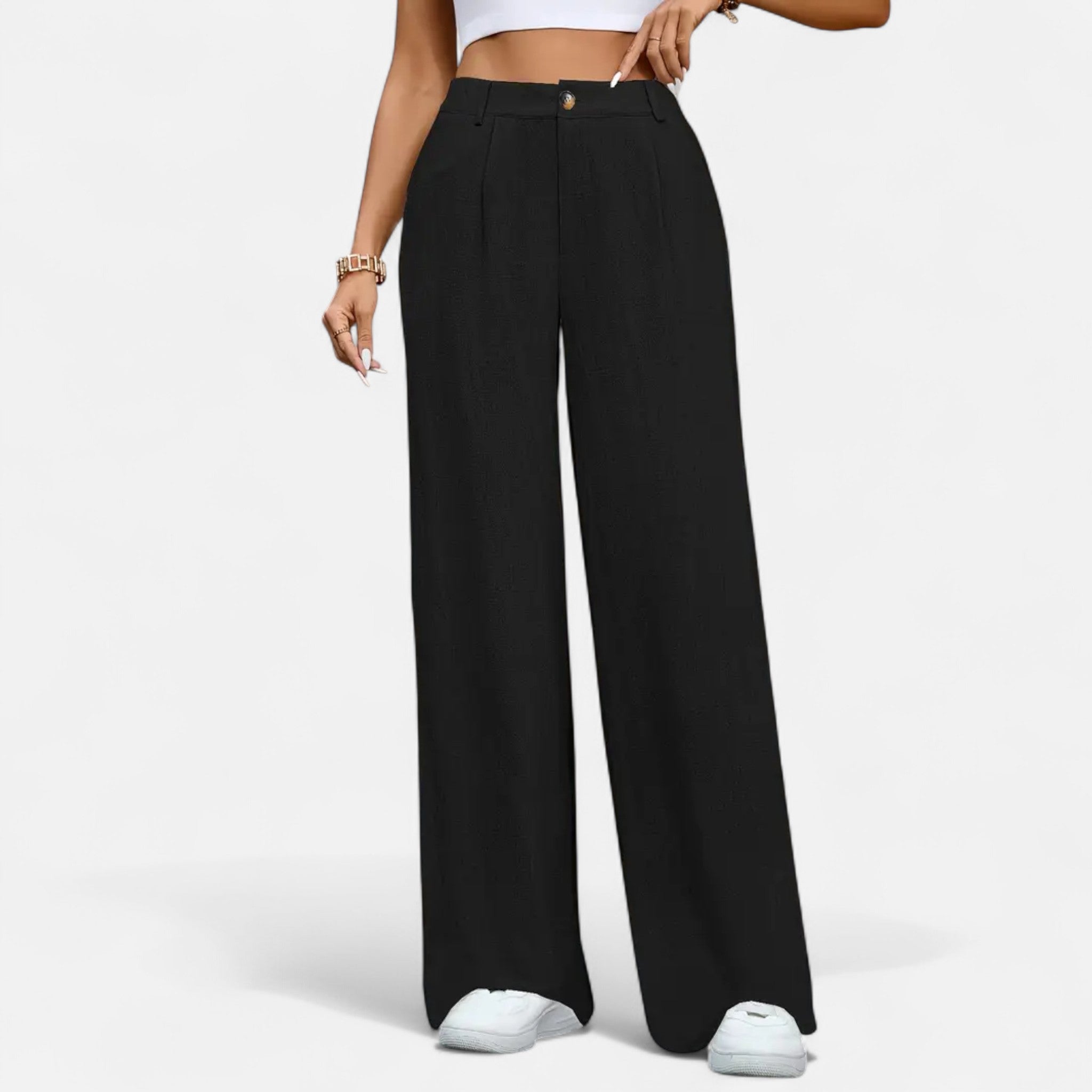 Belraes | Women’s Pleated Wide-Leg Trousers