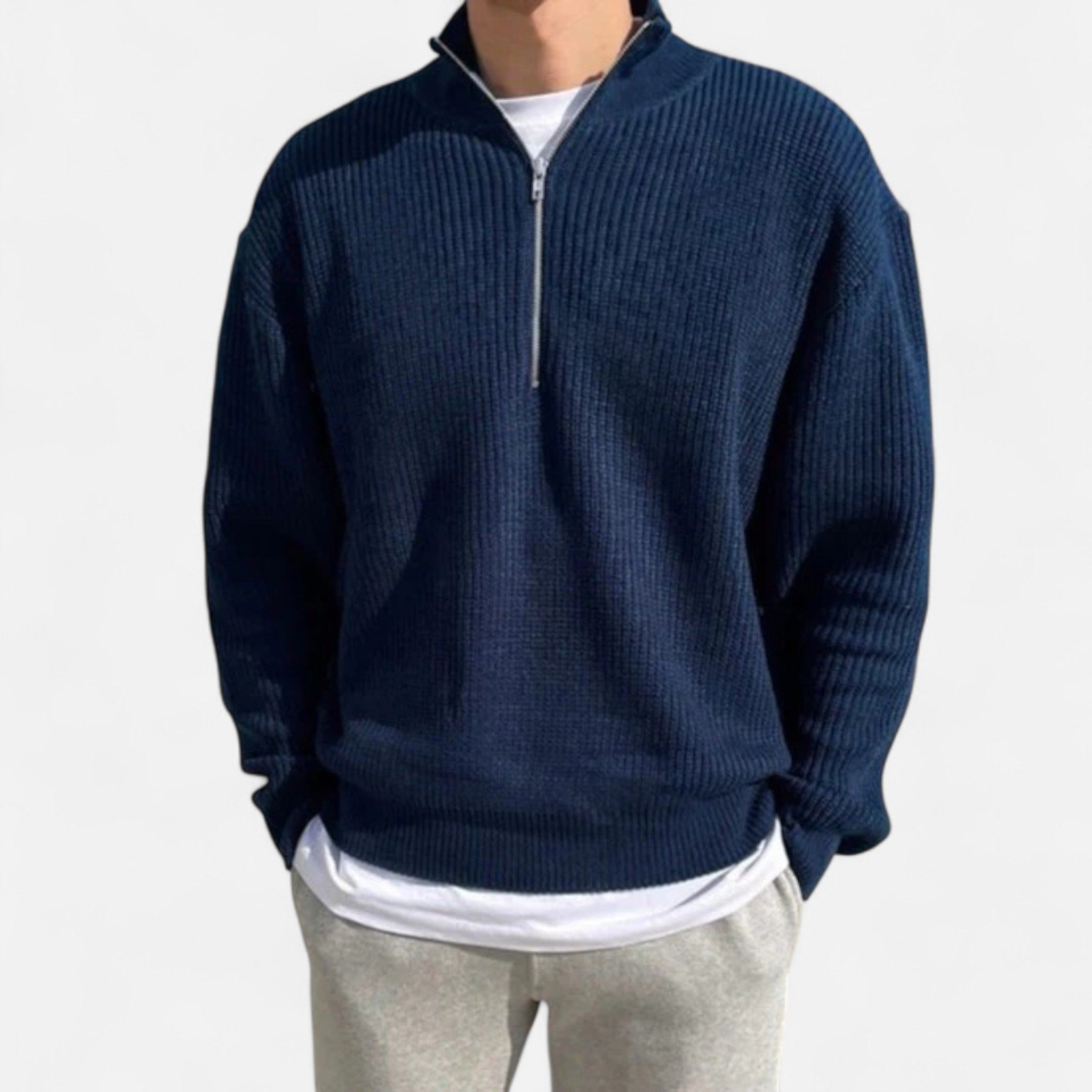 Belraes | Men’s Old Money Half-Zip Sweater