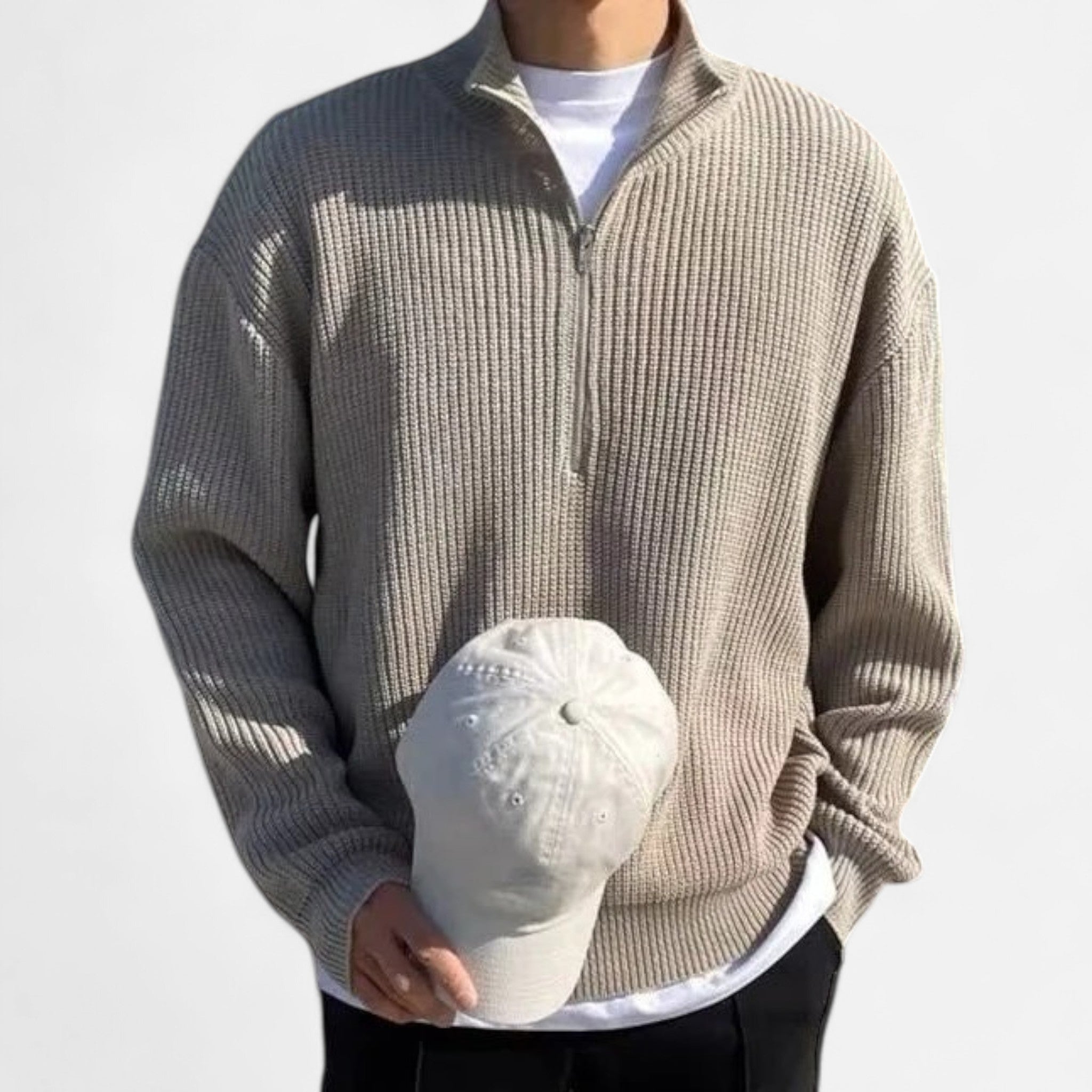 Belraes | Men’s Old Money Half-Zip Sweater